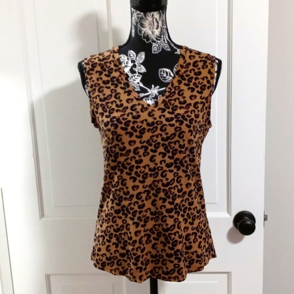 🆕️ 🐆Sugar+ L!ps🐆 - Leopard Print Sleeveless Top